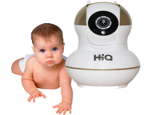 Дети под присмотров с IP-камерой "HIQ-8210W ALARM"