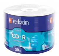 Verbatim  Диски CD-R  80min, 700mb, 52x Ink Print bulk (50шт) [43794]