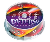 Диски VS DVD-RW 4,7 GB 4x CB/25    (620847)