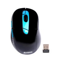 A-4Tech Мышь V-Track G11-570FX черный/синий оптическая (2000dpi) беспроводная USB (6but) мышь [1134498]