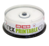 Mirex Диск CD-R 700 Mb, 48х, Cake Box (25), Ink Printable (25/300) (200932)