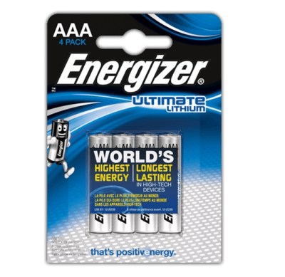 Energizer Ultimate Lithium (L92) AAA FSB4 (4 шт. в уп-ке) фото в интернет-магазине Business Service Group