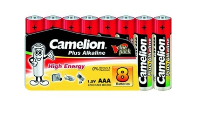 Camelion  LR03  Plus Alkaline SP8 (LR03-SP8, батарейка,1.5В) (8 шт. в уп-ке) фото в интернет-магазине Business Service Group