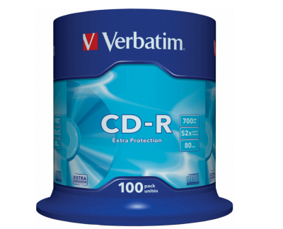Verbatim  Диски CD-R  100 шт. 48/52-x 700Mb, Cake Box ( 43411) фото в интернет-магазине Business Service Group