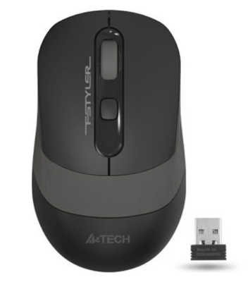 A-4Tech Мышь Fstyler FG10S черный/серый оптическая (2000dpi) беспроводная USB [1204030] фото в интернет-магазине Business Service Group