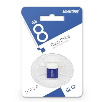 Smartbuy USB Drive 8GB LARA Blue SB8GBLara-B фото в интернет-магазине Business Service Group