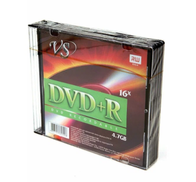 Диски VS DVD-R 4.7Gb, 16x, Slim Case 5шт. фото в интернет-магазине Business Service Group