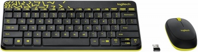 920-008213 Logitech Клавиатура + мышь MK240 Nano Black-yellow фото в интернет-магазине Business Service Group