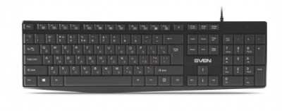 Клавиатура Sven KB-S305 чёрная (105 кл.+12Fn) фото в интернет-магазине Business Service Group