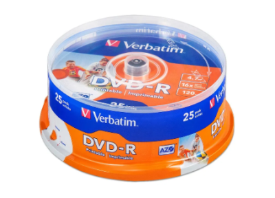 Verbatim  Диск DVD-R  4,7Gb 16x Cake Box Printable (25шт) (43538) фото в интернет-магазине Business Service Group