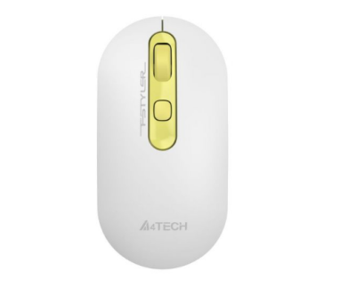 A-4Tech Мышь Fstyler FG20 Daisy белый/желтый оптическая (2000dpi) беспроводная USB (4but) [1598986] фото в интернет-магазине Business Service Group