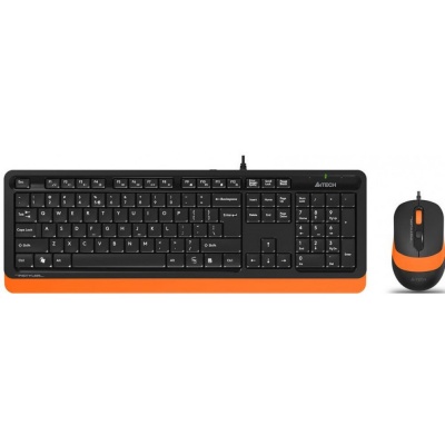 A-4Tech Клавиатура + мышь A4 Fstyler F1010 ORANGE клав:черный/оранжевый мышь:черный/оранжевый USB [1147551] фото в интернет-магазине Business Service Group