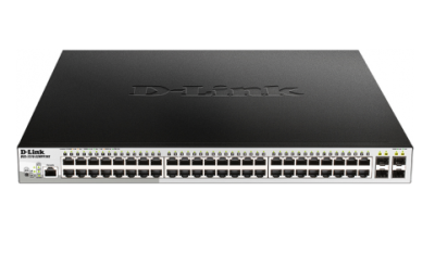 D-Link DGS-1210-52MPP/ME/B3A PROJ Управляемый коммутатор 2 уровня с 48 портами 10/100/1000Base-T и 4 портами 1000Base-X SFP (48 портов с поддержкой PoE 802.3af/802.3at (30 Вт), PoE-бюджет 740 Вт) фото в интернет-магазине Business Service Group