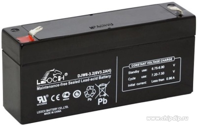 Аккумуляторная батарея DJW6-3.2 (6В3.2Ач) фото в интернет-магазине Business Service Group