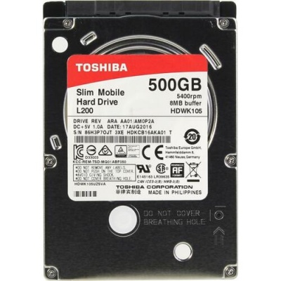 500 ГБ Жесткий диск Toshiba L200 Slim [HDWK105UZSVA] фото в интернет-магазине Business Service Group
