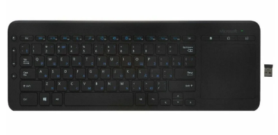 Microsoft Клавиатура All-in-One Media черный USB беспроводная Multimedia Touch фото в интернет-магазине Business Service Group