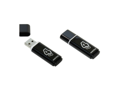 Smartbuy USB Drive 4Gb Glossy series Black SB4GBGS-K фото в интернет-магазине Business Service Group