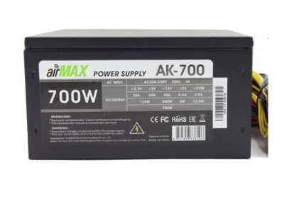AirMax AK-700W Блок питания 700W ATX (24+4+6пин, 140mm (SCP)\(OVP)\(OCP)\(UVP)\ATX 12V v.2.3) фото в интернет-магазине Business Service Group