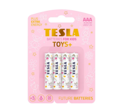 Батарейки TESLA AAA TOYS GIRL+ Alkaline (LR03/блистер 4 шт.) фото в интернет-магазине Business Service Group